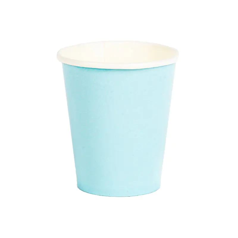 Açık Mavi Pastel Kağıt Bardak 8'li